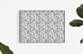 Extra large black white lily floral canvas 130cm wide. Black And White Floral Wallpaper Romantic Floral Pattern Wall Mural Anewall Anewall
