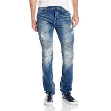 True Religion Mens Rocco Moto Skinny Jeans