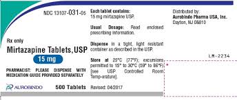 If you want to stop this drug and avoid mirtazapine withdrawal symptoms, the best way is to gradually reduce the amount of medication you take to phase it out, as opposed to quitting cold turkey. Mirtazapine Tablets Usp 7 5 Mg 15 Mg 30 Mg And 45 Mg Rx Only