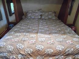 Happy camper quilted bedspread & pillow shams set, camping theme print. Happy Camper Bedding Collection Ltd Commodities