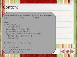 Jika jumlah n suku pertama suatu barisan adalah 4n2(n+1). Ppt Baris Dan Deret Powerpoint Presentation Free Download Id 4689935