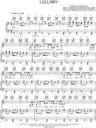 The Chicks Lullaby Sheet Music In C Major Transposable Download Print Dixie Chicks Lyrics Dixie Chicks Sheet Music