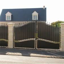 Portail Battant Fer Tangara Noir H 212 Cm H 212 Cm L 300 Cm Leroy Merlin Portail En Fer Portail Amenagement Entree Maison