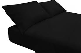 Completo lenzuola color nero, composto da due federe, un lenzuolo da sotto con angoli e un lenzuolo da sopra. Completo Lenzuolo Lenzuola Tinta Unita Nero Due Piazze Tex Family Casa E Cucina Ibs