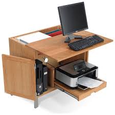 Timberland Computer Desk With Cpu And Printer Storage Printer Storage Computer Armoire Computer Desk