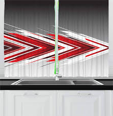 Riesenauswahl an werkzeug und baumaterial. Futuristic Modern Arrows In Order Digital Art Print Ambesonne Red And Black Kitchen Curtains Window Drapes 2 Panels Set For Kitchen Cafe Charcoal Grey Light Grey And White 55w X 39l Inches Panels Draperies Curtains Kalingauniversity Ac In