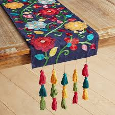 Fiesta Floral Table Runners Pier 1 Imports Table Runners Wedding Floral Table Runner Table Runner Diy