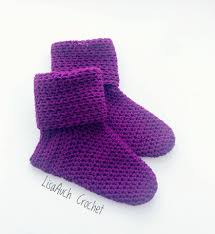 This free crochet pattern uses less that one skein of yarn to make easy crochet slipper socks. Crochet Slipper Boots A Free Crochet Pattern How To Crochet Slipper Boots