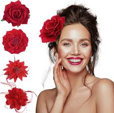 Tocados Invitada Boda BOFUNX Tocado De Flor Rojo Plumas Para Cabello Doble  Uso Diadema Y Horquilla Pinza Para Pelo Accesorios Retros De Años 20 Para  Cóctel Carnaval Disfraz Año Nuevo Fiesta Bailes