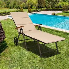 These free chaise lounge plans will cover building lots of beautiful and exceptional designs of pool chairs to make great gifts for outdoor lovers. Costway Folding Outdoor Pool Chaise Lounge Chair Aluminum Rattan Lounger Recliner Chair W Wheels Target
