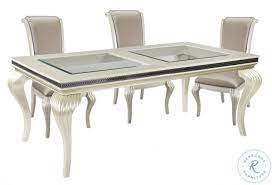 Amini hollywood swank queen upholstered bed. Hollywood Swank Pearl Caviar Glass Top Dining Room Set From Aico Coleman Furniture
