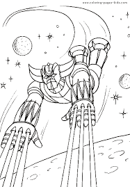 Kizicolor.com provides a large diversity of free printable coloring pages for kids, available in over 16 languages, coloring sheets, free colouring book, illustrations, printable pictures, clipart, black and white pictures, line art and drawings. Goldorak Color Page Coloring Pages For Kids