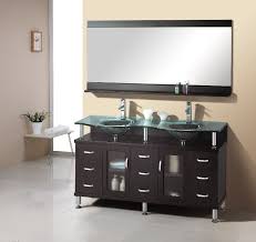 stylish small double sink bathroom