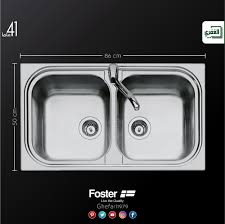 من شركة Foster حوض مطبخ ايطالي Foster استانلس استيل 304 مفرد مقاس 86x50cm للمزيد زورونا على موقع الشركة Https Www Ghefari Co Home Decor Sink Decor