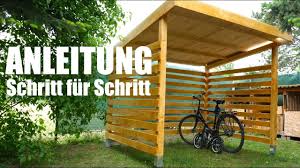 Fahrradgarage Aus Holz Selber Bauen Fahrrad Unterstand Fahrradgarage Fahrrad Holz