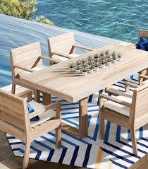 St Kitts Dining In Weathered Teak Frontgate Outdoor Furniture Australia Modern Outdoor Dining Sets Outdoor Dining Chairs
