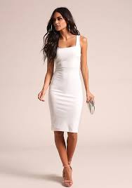 White Square Neck Bodycon Dress Going Out Dresses Bodycondresshomecoming Bodycon Dress Neck Bodycon Dress Prom Dresses Long Lace