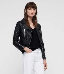 Womens Nysa Leather Biker Jacket Black Image 1 Leather Jackets Women Jackets For Women Fashion