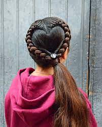 Heart Ponytail Inspired By Hilde Studiobraids Hair Braid Heart Hair Styles Heart Hair