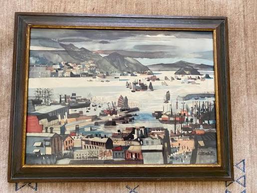 Hong Kong 1838 - probably one of the oldest images of HK - picture of a Bamboo Aqueduct painted by August Borget, of which i have a framed printed copy (from early