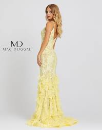 Beige prom two piece crop top. 67204m Mac Duggal Prom Dress