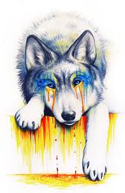 Drowning In Tears Signed Art Print Watercolor Painting By Jonas Jodicke Wolf Tattoo Design Small Wolf Tattoo Wolf Tattoos