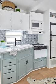 It helps if everything the chef needs is within easy reach. 12 Cutest Farmhouse Decor Rv Remodels Seeking The Rv Life