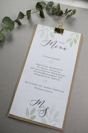 Menukarte Hochzeit Motiv Aquarell Liebe Hochzeitsmenu Individuelle Speisekarte Wedding Stationary Wedding Prints Wedding