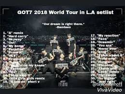 Got7 fanclub 2 10.784 views1 year ago. Got7 2018 World Tour In L A Setlist Youtube