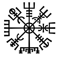 Norse bone rune sigil, protection, power & plenty 1 1/4 hand carved bone. Vegvisir Nordic Compass Novocom Top