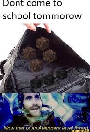 I On Come O School Tommorow Ifunny Minecraft Funny Minecraft Memes Really Funny Memes