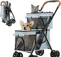 Amazon.com: LPOTIUS Double Pet Stroller for Dogs and Cats ...