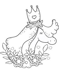 Maybe you would like to learn more about one of these? Unicorn Wearing Crown Coloring Page Free Printable Coloring Pages For Kids