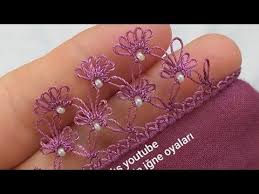 tek sirada ilerleyen gosterisli boncuklu igne oyasi youtube lace making embroidered clothes bargello