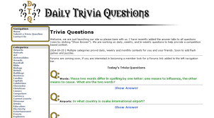 Welcome to triviaquestionsnow.com, your repository of trivia questions and answers. Dailytriviaquestions Com Daily Trivia Questions Play Daily Trivia Questions