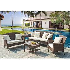 Panama Jack Key Biscayne 5 Piece Seating Group With Cushions Patio Furniture Collection Patio Furniture Deals Patio Furniture