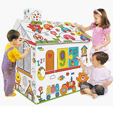 The kids in the house website is a public service provided by the office of the clerk of the u.s. Diy Doodle Painting Toy Paper House Cardboard Coloring Kids Playhouse Drawing Graffiti With Music Light 15 In Tall Project Assemble And Paint Educational Toys For Children Educational Toys Planet