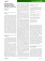 Pdf The Traditional Chinese Baduanjin Exercise For The Enhancements In Health Of Older Adults A Narrative Review