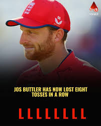 Jos Buttler has lost his eighth toss in a row since he's taken over the  white ball captaincy from Eoin Morgan!