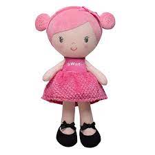 Amazon Com Baby Starters Plush Snuggle Buddy Baby Doll Sugar N Spice Marisa With Chevron Stripes Toys Games