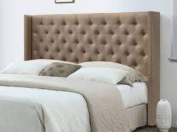 Tête de lit avec rangement pour lit brimnes, blanc160 cm comme neuf en une pièce, prévoir grand véhicule à venir chercher à domici. Tete De Lit Massimo Capitonnee Cloutee 160 Cm Tissu Beige