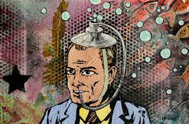 Original David Irvine Painting Entitled "mr. Saturday Afternoon"