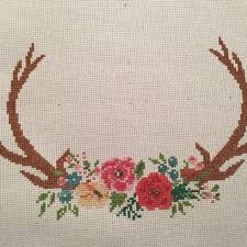 See more ideas about cross stitch, stitch, cross stitch patterns. Modern Deer Cross Stitch Pattern Cross Stitch Floral Antler Etsy Cross Stitch Patterns Stitch Patterns Cross Stitch