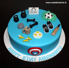 Personalized Simple Birthday Cake For Boyfriend Gym Sports Theme Customized Designer Fondant Birthday Cake For Boyfriend At Pune Cake For Boyfriend Beer Cake Birthday Cake For Boyfriend