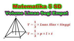 Rumus luas permukaan limas segi empat. Rumus Luas Limas Persegi Panjang Cara Golden