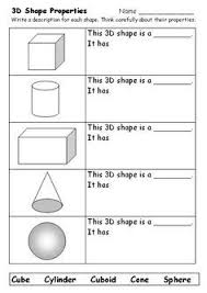 2d and 3d shapes charts google search shapes worksheet