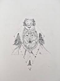 Illustration d'arbre noir et blanc, silhouette de dessin de. Dessin Tatouage Loup Tattoo Wolf Wolf Tattoos Animal Tattoos Wolf Sternum Tattoo