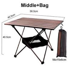 Ledeak Portable Camping Table Small Ultralight Folding Table With Aluminum Table Top And Carry Bag Easy To Carry Camping Table Aluminum Table Folding Table