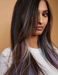 Dark hair shades with cutest peekaboo highlights. Brown Hair With Peekaboo Highlights Redken
