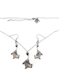 Possum Necklace And Possum Dangle Earrings Fun Earrings Bear Necklace Necklace